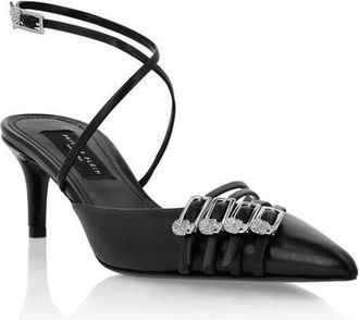 Philipp Plein Slingback Low Heels Women in Black at Nordstrom, Size 40