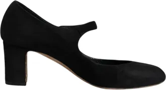 Dolce & Gabbana Black Suede Leather KEIRA Heels Pumps Womens Shoes (Pre-Owned)