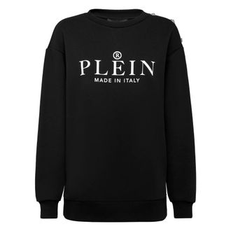 Philipp Plein Hoodies & sweatvesten, Dames, Zwart, XL, Katoen, Sweatshirt LS Iconic Plein