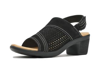 Clarks Emily 2 Mist Womens Dress Sandals Black Nubuck : 9.5 A - Narrow, Textile