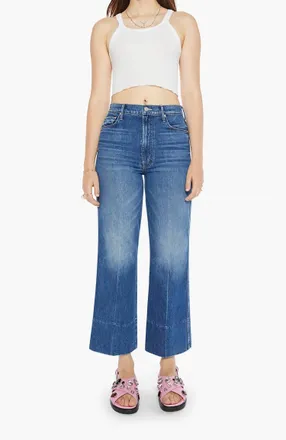 Mother Maven Wide Hem Ankle Jeans In Rags To Riches