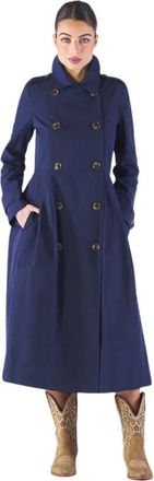 Alessia Santi Dubbele Rijgjas - Dames - Mantel - Blauw - S - Jassen