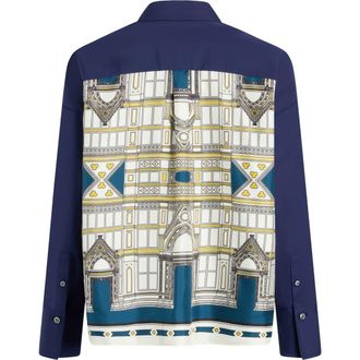 C&acirc;llas Milano SIRENE Scarf-back Shirt in Navy at Nordstrom, Size 2 It