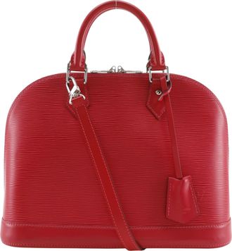 Louis Vuitton Alma Epi Red Leather Handbag (Pre-Owned)