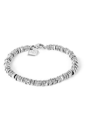 Thompson Hexagonal Link Disc Bracelet in Silver at Nordstrom, Size Medium