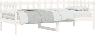 vidaXL Day Bed without Mattress White 80x200 cm Solid Wood Pine Vidaxl
