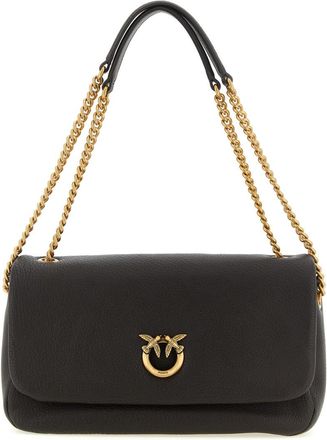 Pinko Dark Brown Love Birds Medium Shoulder Bag