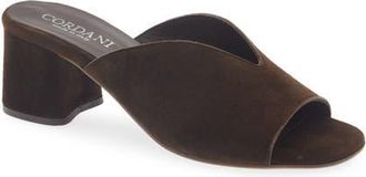Cordani Pollie Slide Sandal in Brown Suede at Nordstrom, Size 41