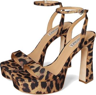 Badgley Mischka Caia Womens Sandals Leopard : 8.5 M, Satin