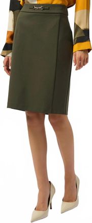 Joseph Ribkoff Heavy Knit Pull On Skirt In Avocado