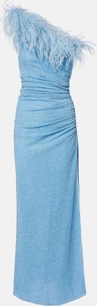 Oséree Oséree Abito lungo monospalla Plumage di Lumière