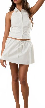 Le Lis Blanc Deux Serena Collard Top In White Black Striped