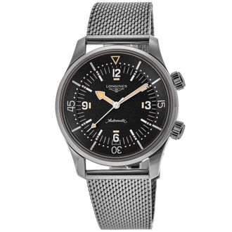 Longines Legend Diver 59 Black Dial Stainless Steel Mens Watch L3.795.4.59.9