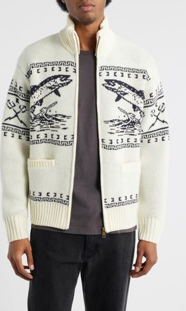 Dark Seas Old Timer Mock Neck Zip Sweater in Off White at Nordstrom, Size Medium