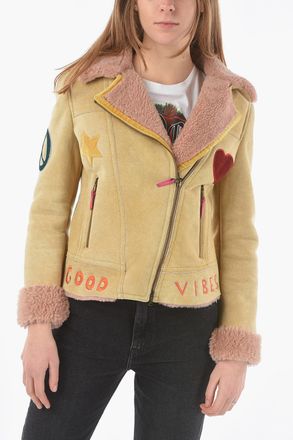 HISTORY REPEATS Embroidered Shearling Jacket History Repeats