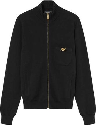 Versace Cashmere-Blend Zip-Up Sweater, Brand Size 52 ( US Size 42 )