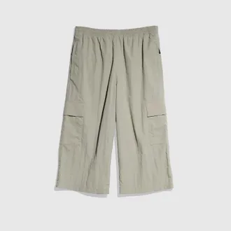 Gucci Nylon Cargo Pants With Wrinkle Effect, Size 42, Green, Ready-to-wear
