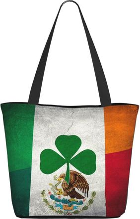 AOOEDM Irish Mexican Pride Ladies Shopping Bag 13x11x7in.The Perfect ValentineS Day Gift.It Is The Best ValentineS Day Gift For Mom, Daughter, Wife,Etc