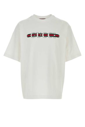 Gucci White Cotton T Shirt