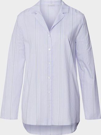 Hanro Striped Woven Cotton Sleep Shirt