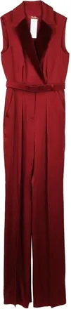Max Mara Jumpsuits & Playsuits, Dames, Rood, M, Satijn, Satijnen jumpsuit