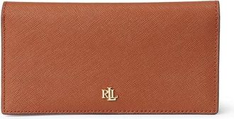 Lauren Ralph Lauren Crosshatch Leather Slim Womens Wallet Bi-fold Womens Wallet Lauren Tan