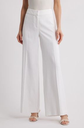Tahari by ASL Wide Leg Pants in White at Nordstrom, Size 10