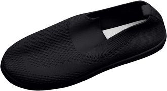 Generic Black Women Outdoor Mesh Shoes Breathable Flying Woven Lightweight Lace-Up Flat Sole Solid Color Casual