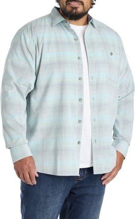 Tommy Bahama Big & Tall Coastline Cord Mesa Plaid Sport Shirt in Baby Fern at Nordstrom, Size Xx-Large
