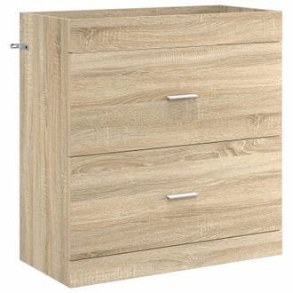 vidaXL Gabinete De Ba&ntilde;o Debajo Del Lavabo Roble Sonoma Vidaxl