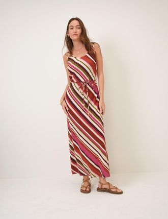 Nobody's Child Multi Striped Malia Midi Dress