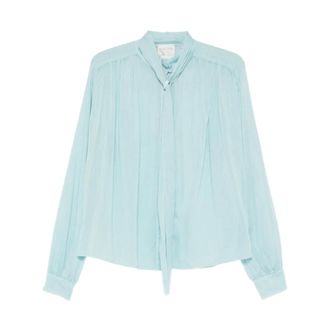 Forte_Forte Overhemden, Dames, Blauw, S, Katoen, My Shirt