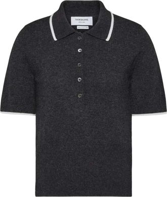 Thom Browne Dark Grey Back Print Polo