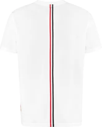Thom Browne Mens T-Shirt White Cotton T-Shirts And Polos