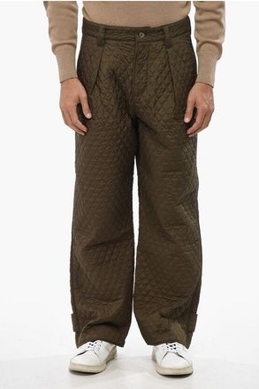 Burberry Pantaloni a 1 Pince in Nylon Trapuntati taglia 48
