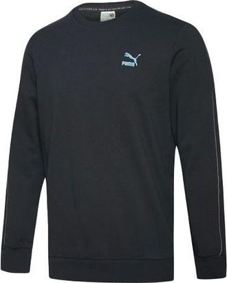 Puma Iridescent Crewneck Sweatshirt Black White Blue 597902-61