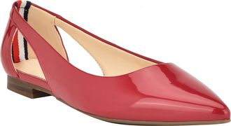 Tommy Hilfiger Velahi Pointed Toe Flat in Medium Red at Nordstrom, Size 5.5