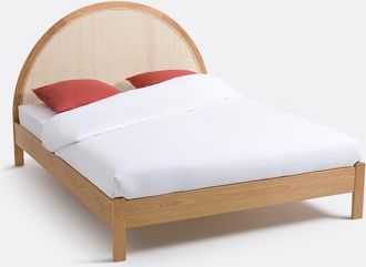 La Redoute Interieurs Bed met boxspring en rotan hoofdbord Homi