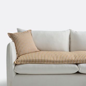 La Redoute Interieurs Gingham zitmatras, katoen en linnen, Cottage