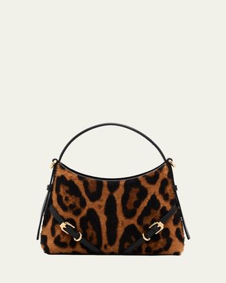 Givenchy Voyou Nano Leopard-Print Ponyhair Top-Handle Bag