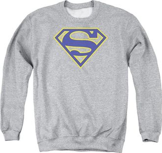Gildan Superman Maize & Blue Shield Adult Crewneck Sweatshirt