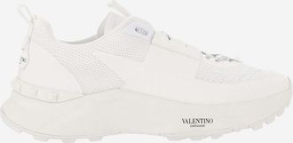 Valentino Garavani White Lace Up Sneakers