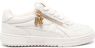 Palm Angels University leather sneakers - women - Leather/Calf Leather/Fabric/Rubber - 37.5 - White