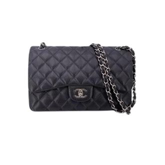 Chanel Pre-owned Timeless Classic - Jumbo Quilted Double Flap Bag - Dames - Pre-owned - Zwart - Maat: ONE Size Leer