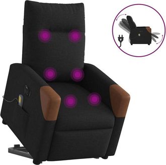 vidaXL Vidaxl - Sill&oacute;n De Masaje El&eacute;ctrico Reclinable Elevable Tela Negro