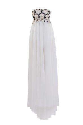 Saiid Kobeisy Embroidered Tulle Dress