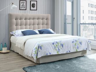 Vente-Unique Testata trapuntata 180 cm Tessuto Beige - FRANCESCO