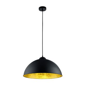 Trio Romino Ii Suspensi&oacute;n Moderna Negro Oro &Oslash;50 Cm 1xe27 Iluminaci&oacute;n