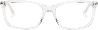 Michael Kors logo-engraved square-frame glasses - women - Acetate - 52 - Neutrals