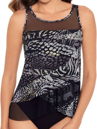 Miraclesuit Mirage Underwire Tankini Top In Black White